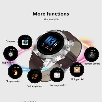 Waterproof Smart Bracelet With Heart Rate Monitor And Multi-Sport Mode - Brown