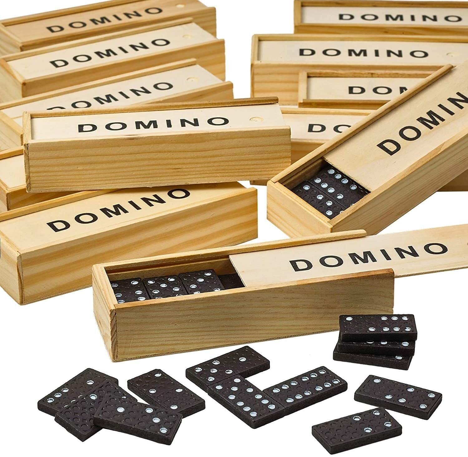 Domino Set Wooden Box Kids Children Traditional Toy 28 Dominoes - The Grand Bazaar of Australia