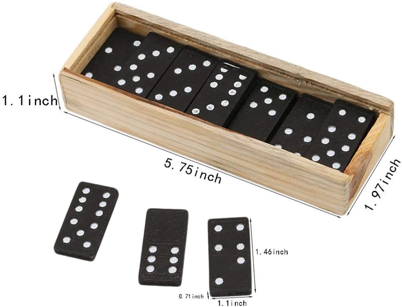 Domino Set Wooden Box Kids Children Traditional Toy 28 Dominoes - The Grand Bazaar of Australia