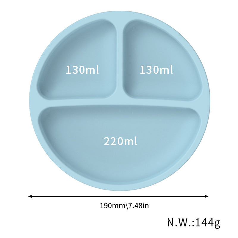 Pink 1525# Silicone Baby Feeding Set - Suction Plate, Bib, Cup & Utensils | BPA-Free Baby Tableware - The Grand Bazaar of Australia