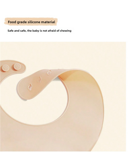 Rocket Pattern Beige Soft and Safe Silicone Baby Feeding Set - Bib, Bowl, and Spoon Combo for Mess-Free Meals - The Grand Bazaar of Australia