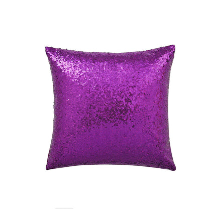 Shiny Sequin Pillowcase - Single-sided gorgeous pillowcase  (Purple pair: 45x45cm)