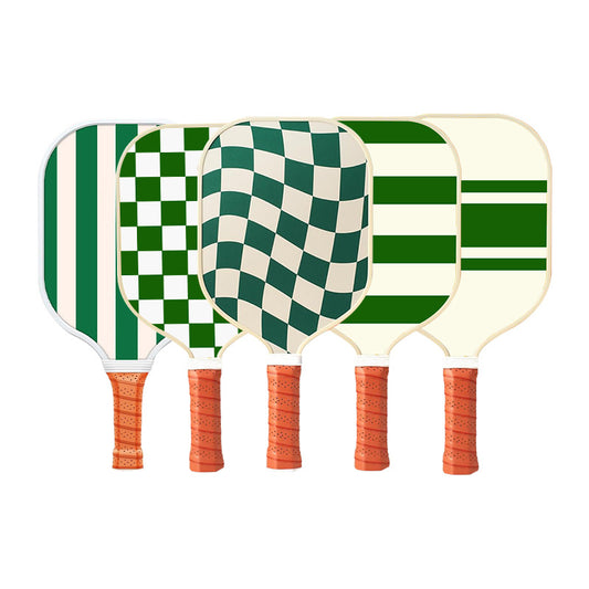 Style 3 White And Green T700 Carbon Fiber & Fiberglass Pickleball Paddle - Lightweight 220g with Anti-Slip TPU Grip for Training & Competition