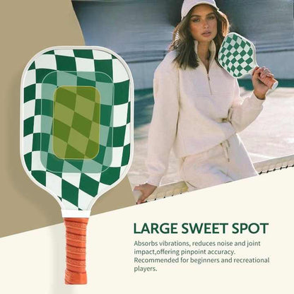 Set 1 White  And Green T700 Carbon Fiber Pickleball Paddle Set - 2 Paddles, 4 Balls, and Portable Carry Bag for Adults and Students