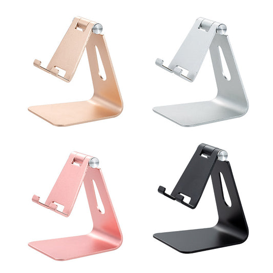 2 Pcs Pink Foldable Aluminum Alloy Phone & Tablet Stand - Adjustable Portable Desktop Holder