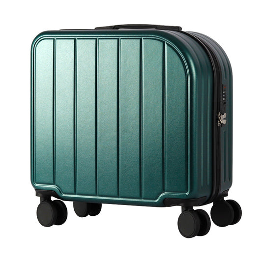 Dark Green Compact 18-Inch Carry-On Suitcase | Lightweight ABS Hardside Spinner Luggage