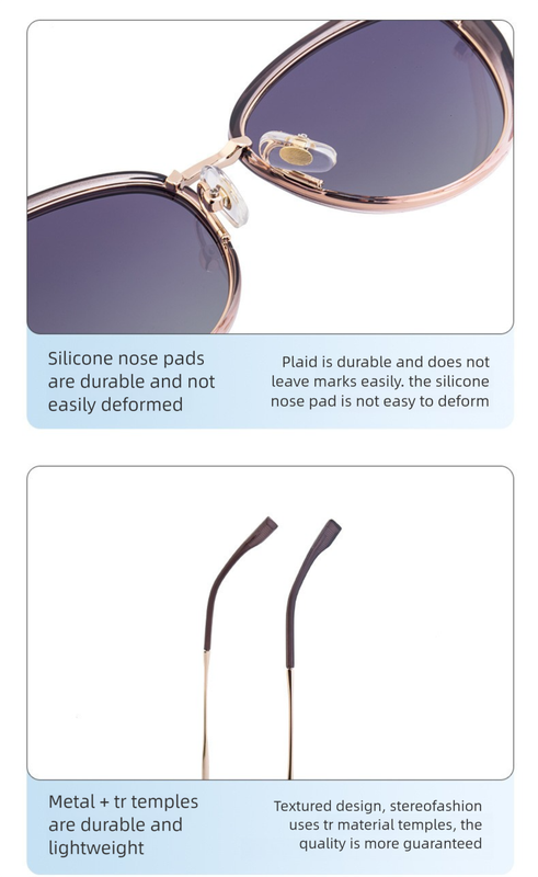 Purple Frame Chic Cat Eye Polarized Sunglasses for Women - Lightweight UV Protection Fashion Eyewear