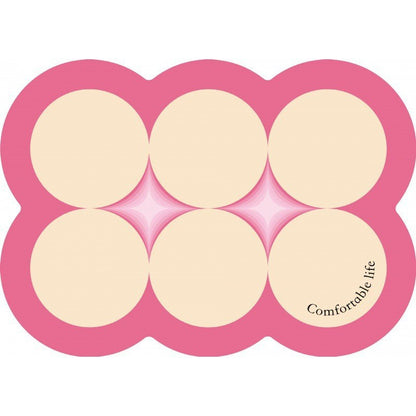 Style 4 Pink And Beige Absorbent Diatomaceous Earth Pet Feeding Mat - Non-Slip & Quick Dry Placemat (50x80cm)