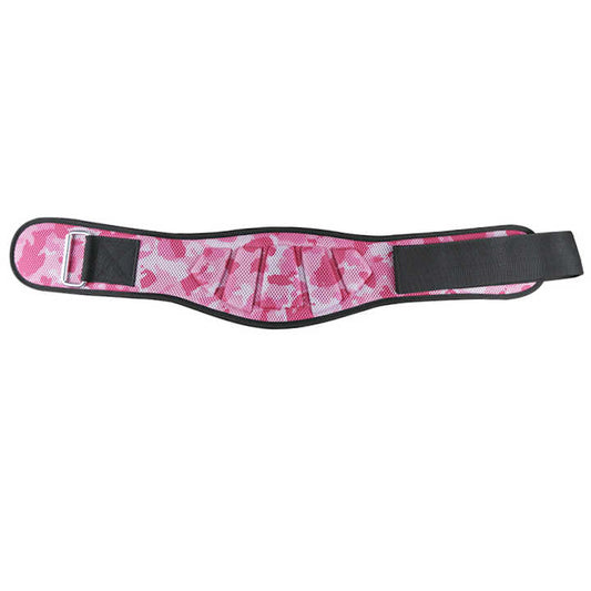 Size XS Pink Camouflage Camo Weightlifting Belt - EVA Nylon Gym Belt for Squats, Deadlifts & Lumbar Support