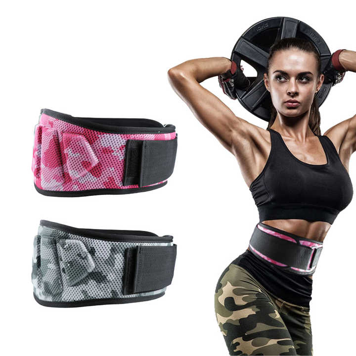 Size XS Pink Camouflage Camo Weightlifting Belt - EVA Nylon Gym Belt for Squats, Deadlifts & Lumbar Support