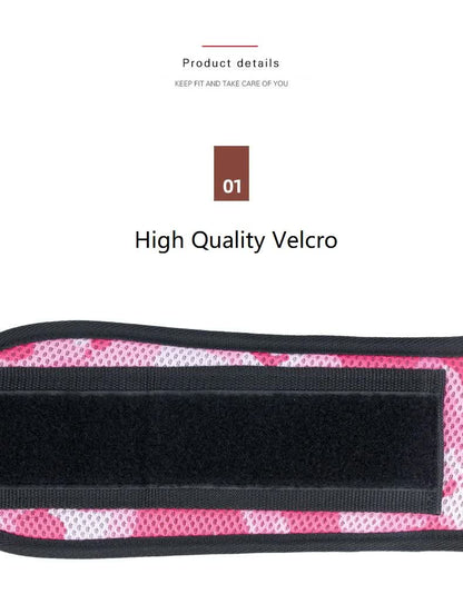 Size XS Pink Camouflage Camo Weightlifting Belt - EVA Nylon Gym Belt for Squats, Deadlifts & Lumbar Support