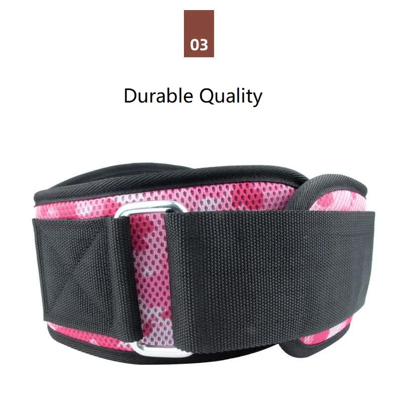 Size S Pink Camouflage Camo Weightlifting Belt - EVA Nylon Gym Belt for Squats, Deadlifts & Lumbar Support