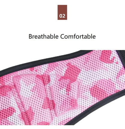 Size M Pink Camouflage Camo Weightlifting Belt - EVA Nylon Gym Belt for Squats, Deadlifts & Lumbar Support