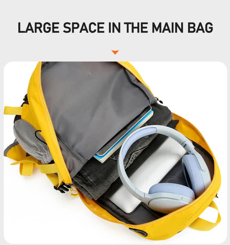 Green Lightweight 30L Hiking Backpack - Water-Resistant Outdoor Daypack for Trekking & Travel