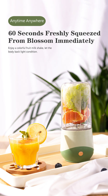 Purple Portable USB Blender 500ml - Rechargeable Mini Juicer for Smoothies On-the-Go