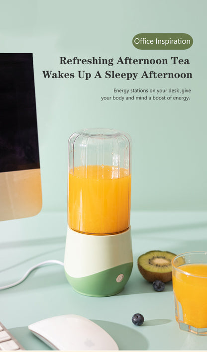 Purple Portable USB Blender 500ml - Rechargeable Mini Juicer for Smoothies On-the-Go