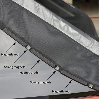 Size S Black Tailgate Mosquito Net Screen - Magnetic Bug Protection for Boot Opening