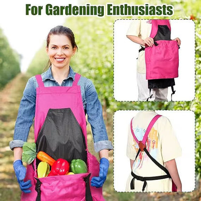 Grey Garden Harvesting Apron - Waterproof Oxford Cloth with Quick Release Pouch