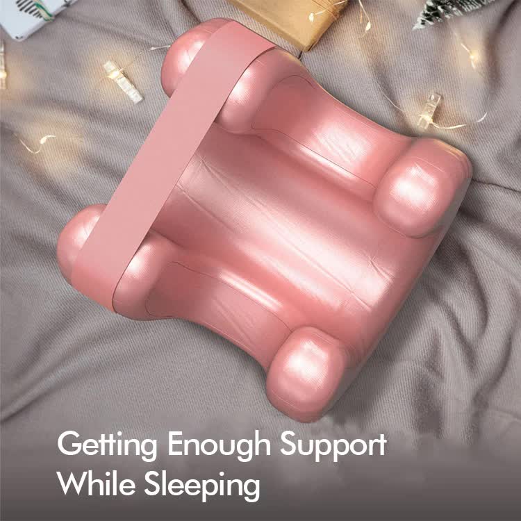 Pink Beauty Sleep Pillow - Contoured Memory Foam Pillow for Face & Neck Support