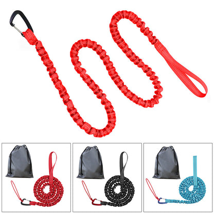 Red MTB Bicycle Tow Rope - Bungee Tow Strap for Kids & Family Cycling Uphill Assist