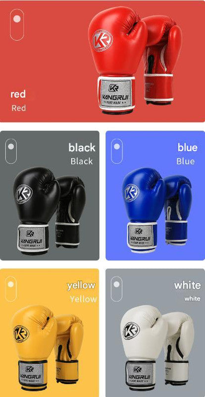 Black And Silver Durable 10oz PU Leather Boxing Gloves - Padded & Ventilated for Training