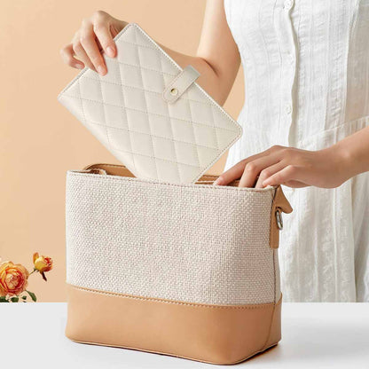 Black Foldable Travel Jewelry Organizer - Velvet Zippered Case with Transparent Pages & Detachable Pouches