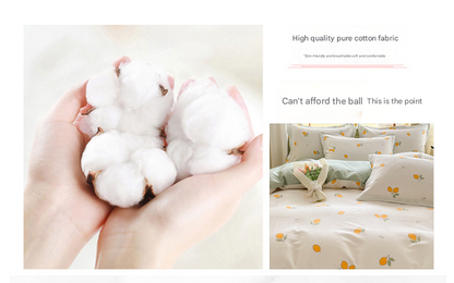 Fragrant Flowers 100% Cotton Pillowcase Set (Pack of 2) - Breathable Standard Size 48x74cm Pure Cotton Pillow Covers