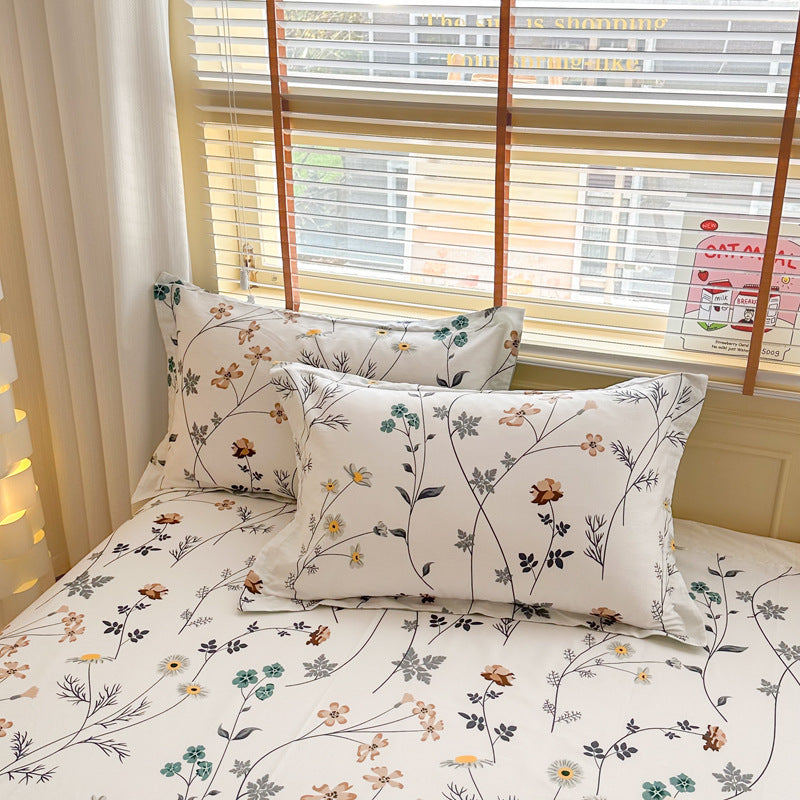 Cymbidium 100% Cotton Pillowcase Set (Pack of 2) - Breathable Standard Size 48x74cm Pure Cotton Pillow Covers