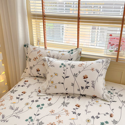 Cymbidium 100% Cotton Pillowcase Set (Pack of 2) - Breathable Standard Size 48x74cm Pure Cotton Pillow Covers