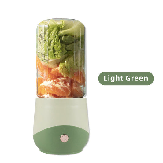 Light Green Compact Portable Blender - USB Rechargeable Mini Juicer Cup with 4 Blades