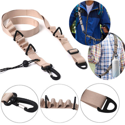 Green 4 PCS Heavy-Duty Outdoor Utility Strap - Multi-Purpose Camping Gear & Bottle Hanging Lanyard