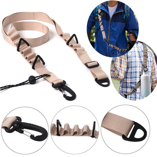 Green 4 PCS Heavy-Duty Outdoor Utility Strap - Multi-Purpose Camping Gear & Bottle Hanging Lanyard