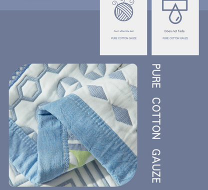 Orange Stallion Premium 6-Layer Cotton Gauze Pillowcase Pair - Ultra Soft & Breathable (56x80cm)