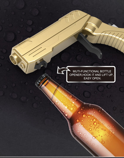 Gold Alloy Edition Champagne Gun Party Champagne Gun Sprayer - Novelty Beer Bottle Ejector & Stopper