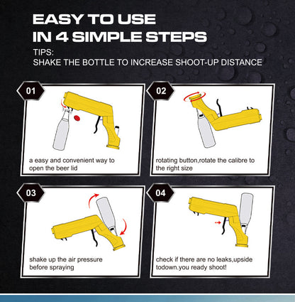 Gold Alloy Edition Champagne Gun Party Champagne Gun Sprayer - Novelty Beer Bottle Ejector & Stopper