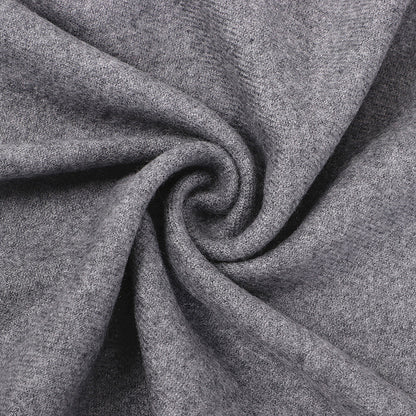 Luxury Cashmere Blend Scarf, Large 200x70cm Fringed Scarf (Beige Gray)