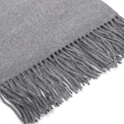 Luxury Cashmere Blend Scarf, Large 200x70cm Fringed Scarf (Turmeric)