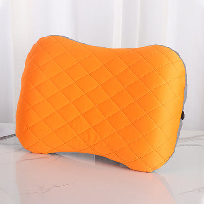 Inflatable Camping Pillow - Lightweight 46x32x12cm Travel Pillow 180g in Orange
