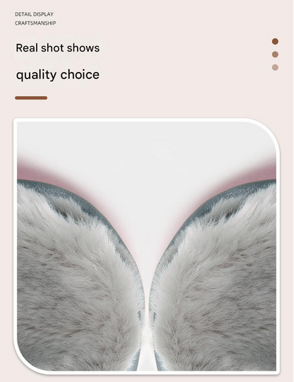 Light blue Winter Comfort Folding Earmuffs - Soft Fleece, Windproof and Waterproof