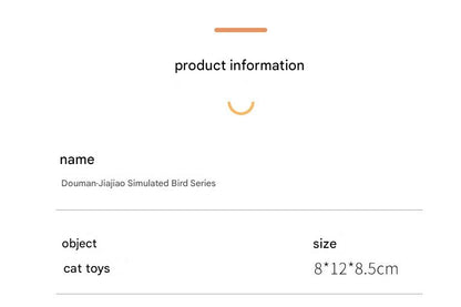 Interactive Plush Cat Toy - Lifelike Bird with Chirping Sounds and Feathers,Light Gray