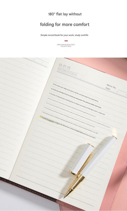 Heart Lock Diary with Key - Vintage Style Journal, Black PU Leather, Secure and Elegant