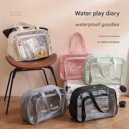 Waterproof beach bag with wet and dry separation, gym and swim storage bag, toiletries and cosmetic bag for swimsuits and goggles (green has shoe compartment)