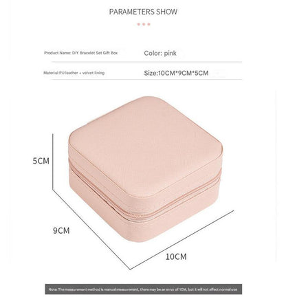 Colorful Kids DIY Beaded Bracelet Set - Creative Jewelry Making Kit with Princess Gift Box and Display Stand