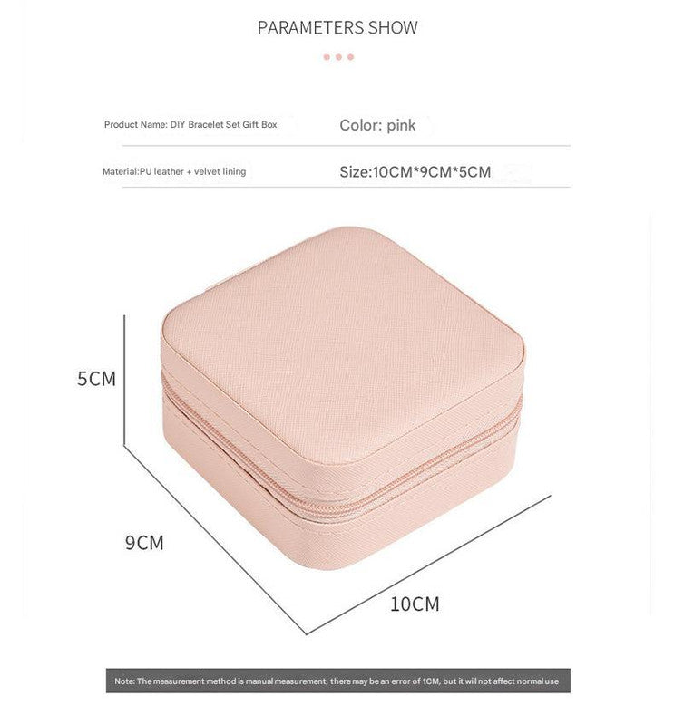 Red Kids DIY Beaded Bracelet Set - Creative Jewelry Making Kit with Princess Gift Box and Display Stand