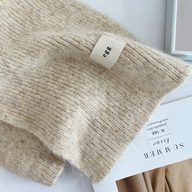 Yellow Cozy Knit Scarf - Soft Wool-Blend Winter Neck Wrap, Warm and Stylish