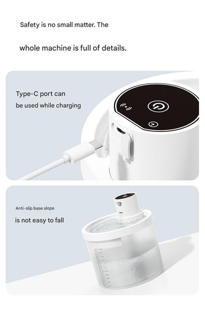 Orange Wireless Automatic Pet Water Fountain - 2.2L Motion Sensor Dispenser