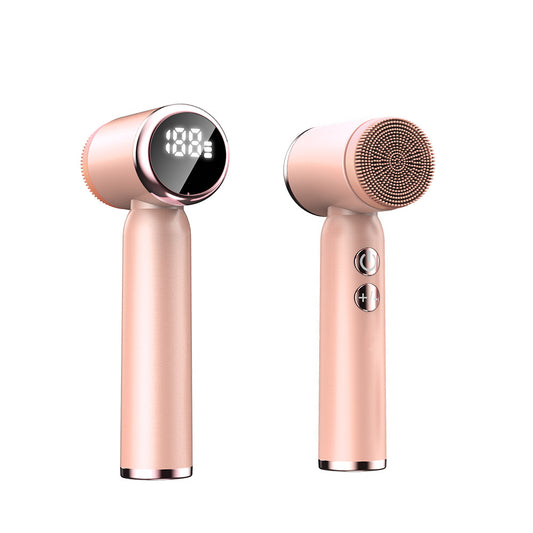 Pink 6-in-1 Electric Facial Cleansing Brush Set - Rechargeable & Waterproof