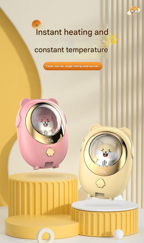 Green Cute Pet Rechargeable Hand Warmer - Portable USB Electric Pocket Heater
