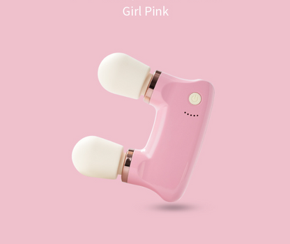 Pink Portable Dual Head Mini Massager - 5 Modes, Quiet Operation, USB-C Rechargeable