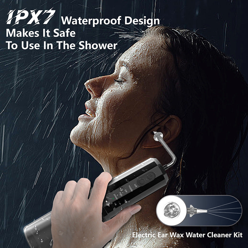 Pink Electric Ear Wax Removal Kit - Rechargeable Water Irrigator Cleaner Tool